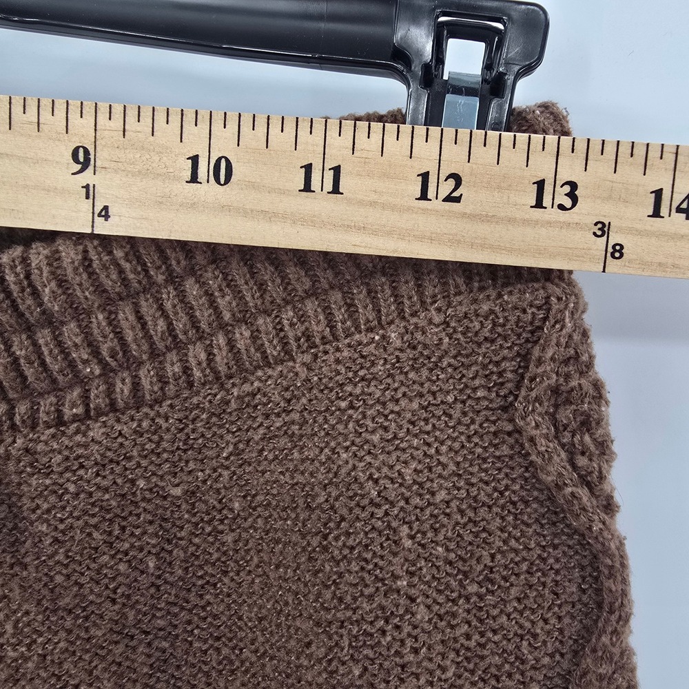 SHEIN Womens Brown‎ Knit Wide Leg Pants Diamond Crochet Trim Size M  6 - Picture 6 of 9